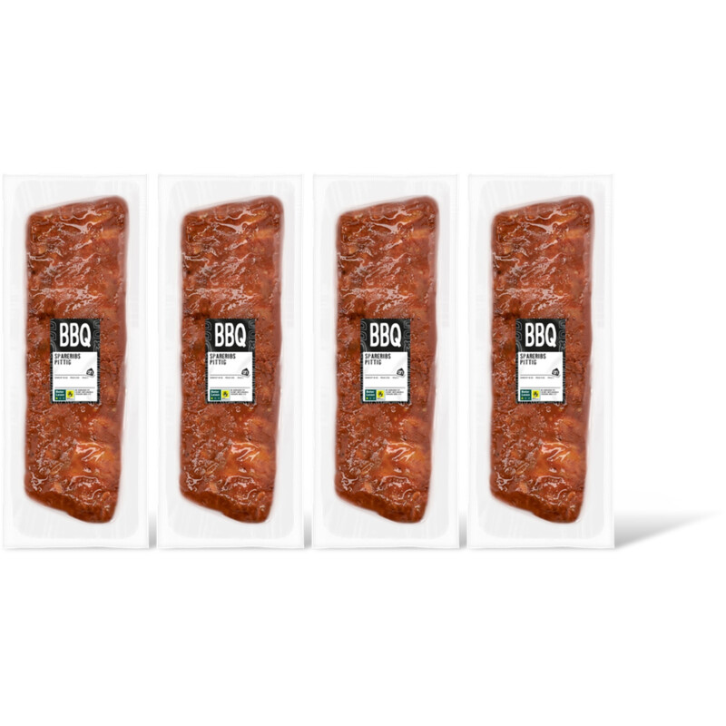 AH BBQ spareribs pittig 4-pack