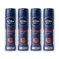 NIVEA Men sport anti transpirant spray 4-pack