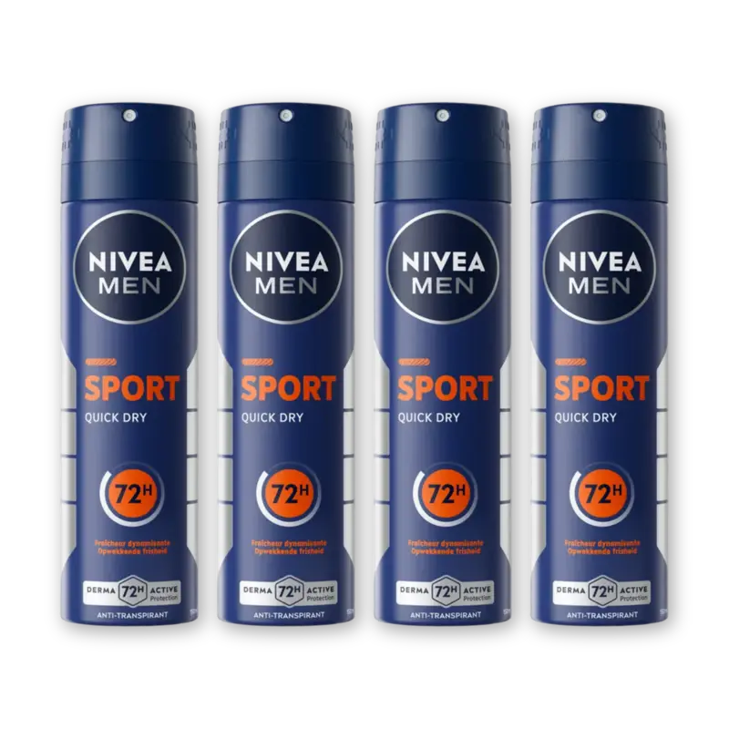 NIVEA Men sport anti transpirant spray 4-pack