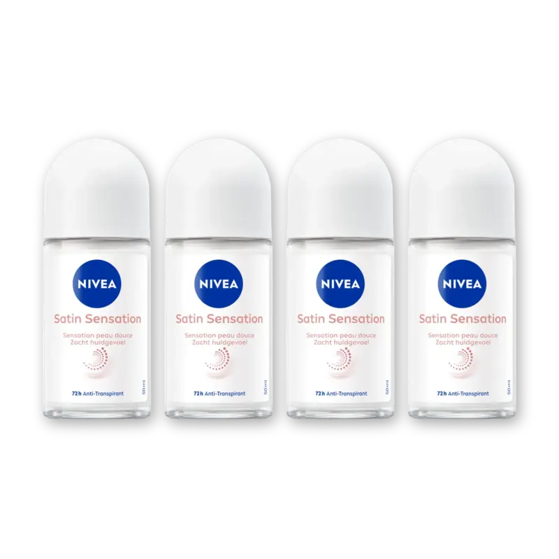 NIVEA Satin sensation anti transpirant rol 4pk