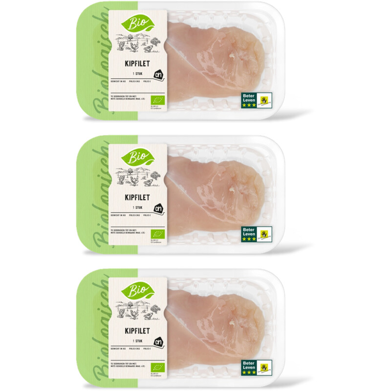 AH Biologisch Kipfilet 1 stuk 3-pack