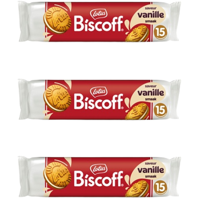 Een afbeelding van Lotus Biscoff Speculoos Vanille 3-pack