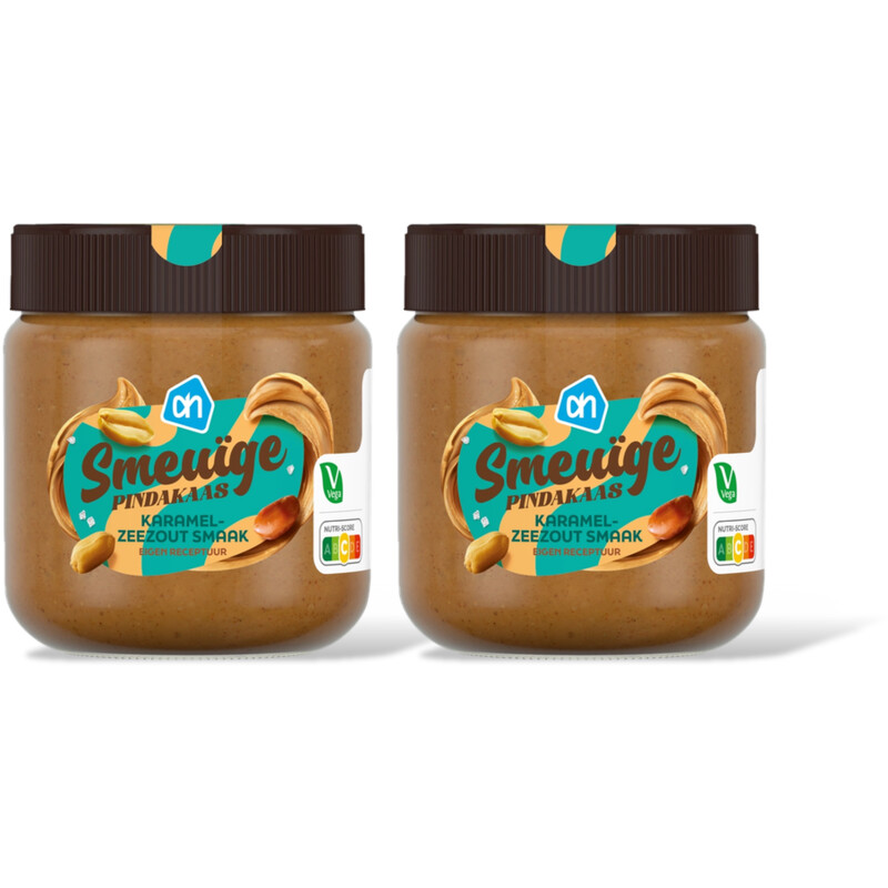AH Smeuige pindakaas karamel zeezout sm 2pk