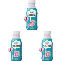 Een afbeelding van Arla Cultura framboos zuiveldrink 3-pack
