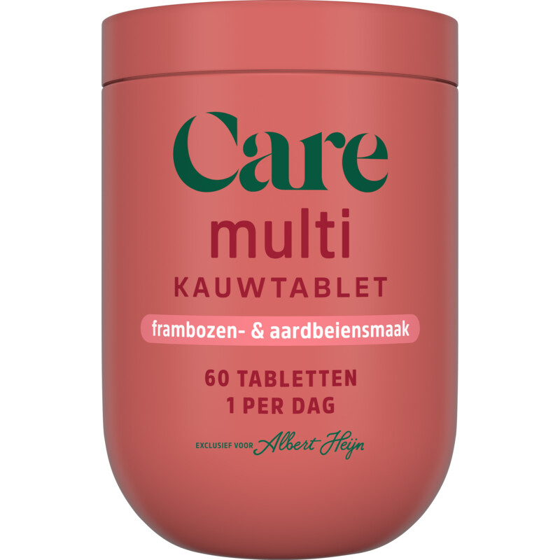 Een afbeelding van Care Multi alles-in-1 kauwtabletten framboos