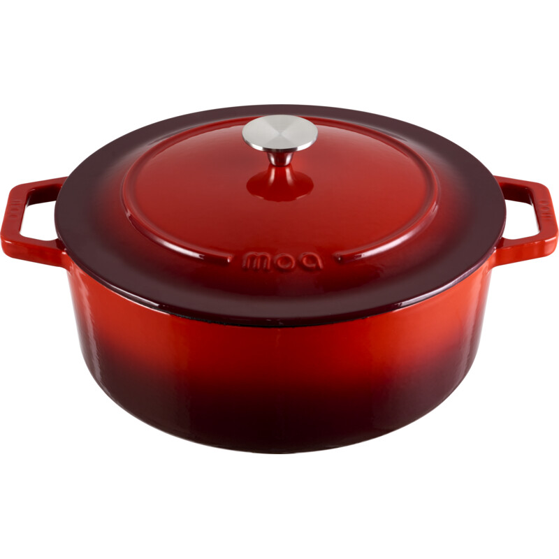 Een afbeelding van Lifegoods Cast iron rasserole 30cm 7,2 liter rood