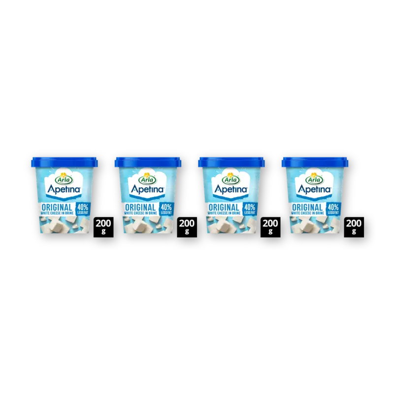 Arla Apetina white cheese in brine 40% 4-pack