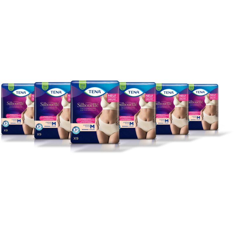 Tena Silhouette plus high waist creme M 6-pck