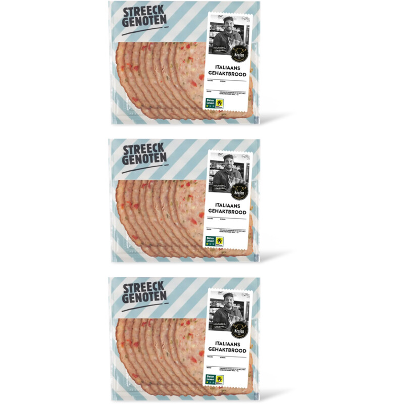 Streeckgenoten Italiaans gehaktbrood 3-pack
