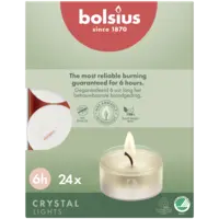 Bolsius Waxinelichtjes clear cup 6 uur