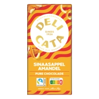 Delicata Reep pure chocolade sinaasappel amandel