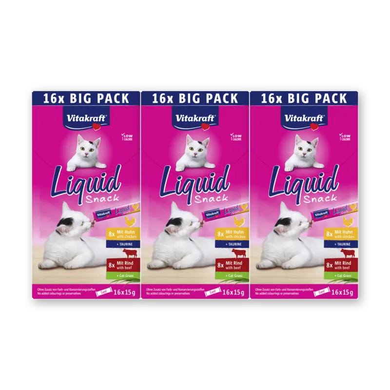 Liquid snack bigpack chicken en beef 3pk