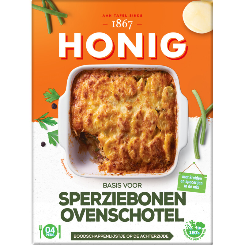 Honig Basis voor sperziebonen ovenschotel