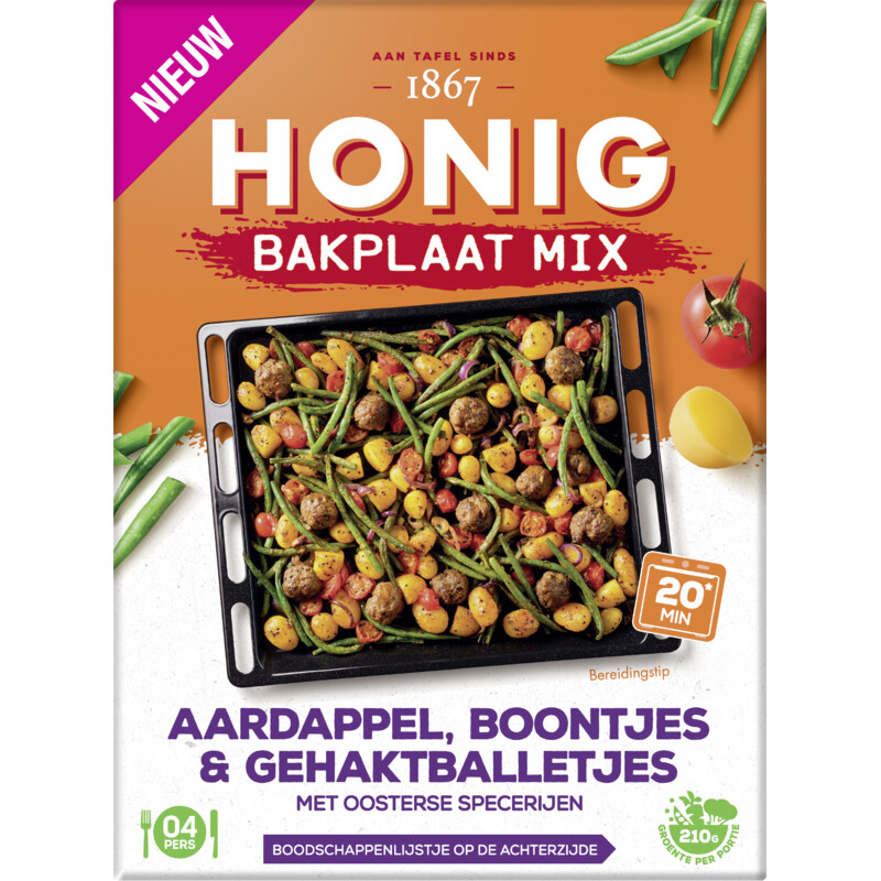 Honig Mix aardappel, boontjes, gehaktballetjes