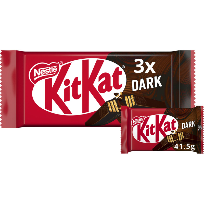 Een afbeelding van Kitkat Pure chocolade reep 3-pack