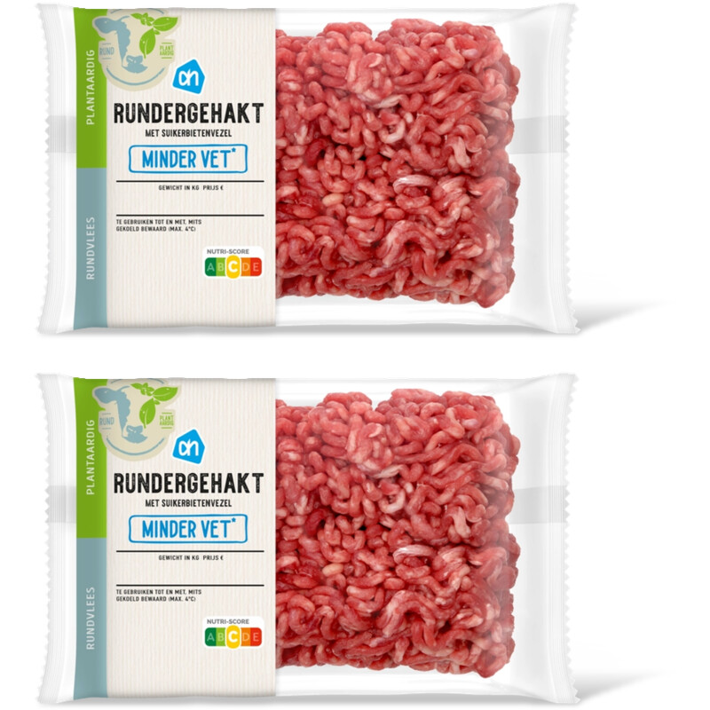 AH Rundergehakt minder vet 2 pack