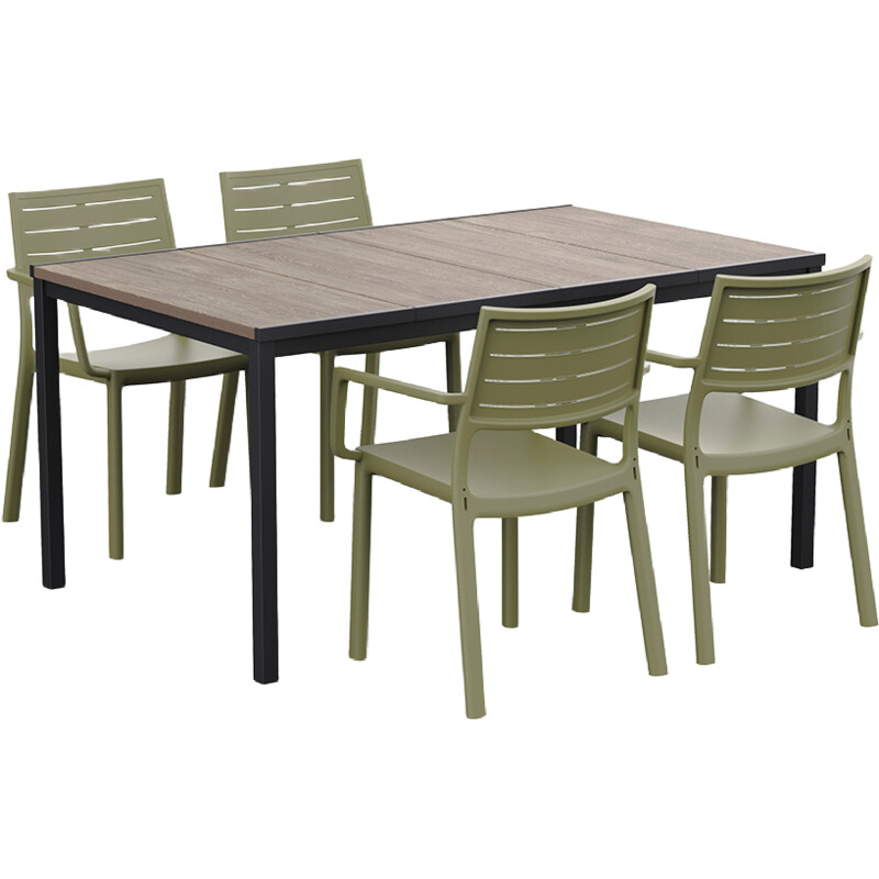 Een afbeelding van Keter Lissabon 160 4x stoel groen