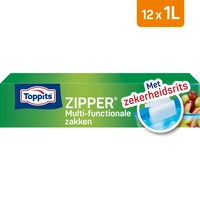 Toppits Zipper multi-functionele zakken 1 liter
