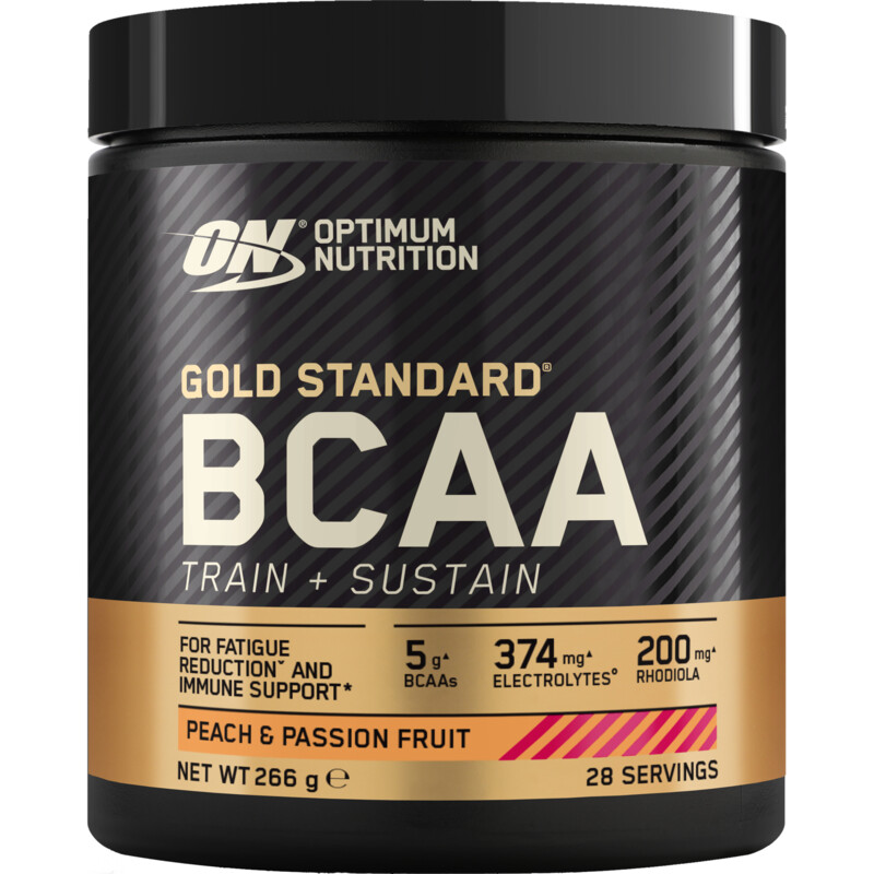 Een afbeelding van Optimum Nutrition Gold standard bcaa peach & passion fruit