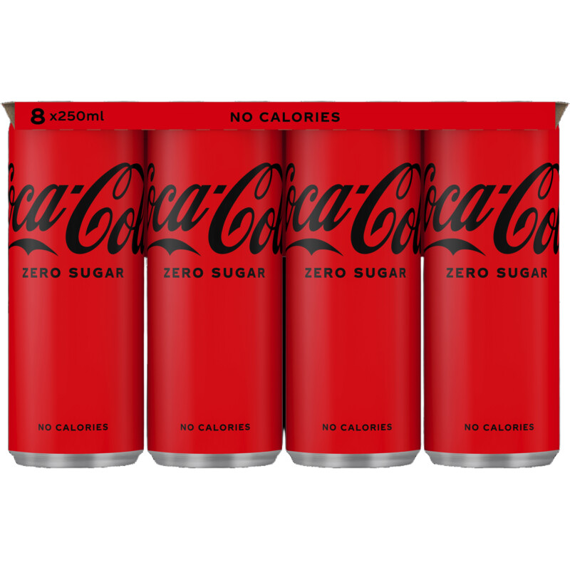 Een afbeelding van Coca-Cola Zero sugar 8-pack