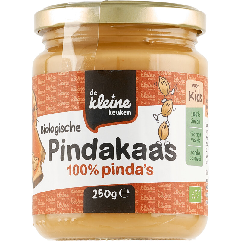 Een afbeelding van De Kleine Keuken Biologische pindakaas 100% pinda's kids
