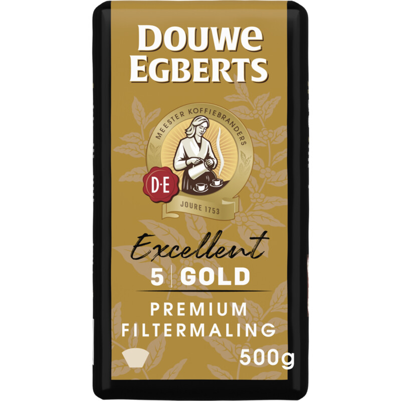 Een afbeelding van Douwe Egberts Excellent gold filterkoffie