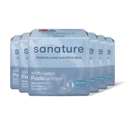 pdp-image-Sanature Katoenen maandverband normaal 6-pack