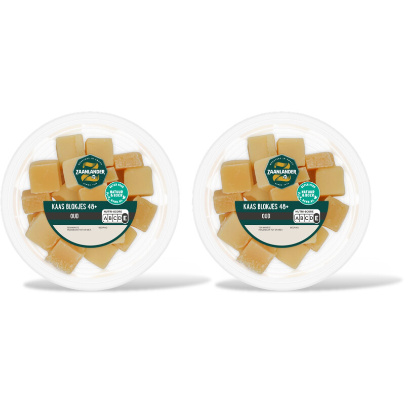 AH Zaanlander Kaasblokjes oud 48+ 2-pack