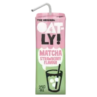 Oatly! Matcha strawberry flavour