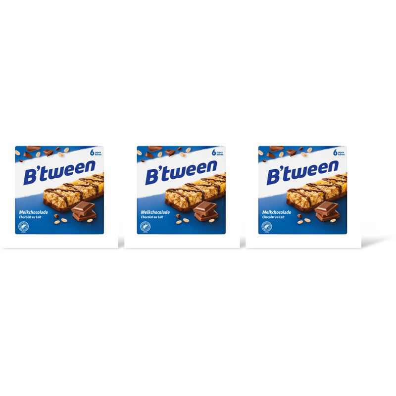 Hero B'tween mueslireep melkchocolade 3-pack