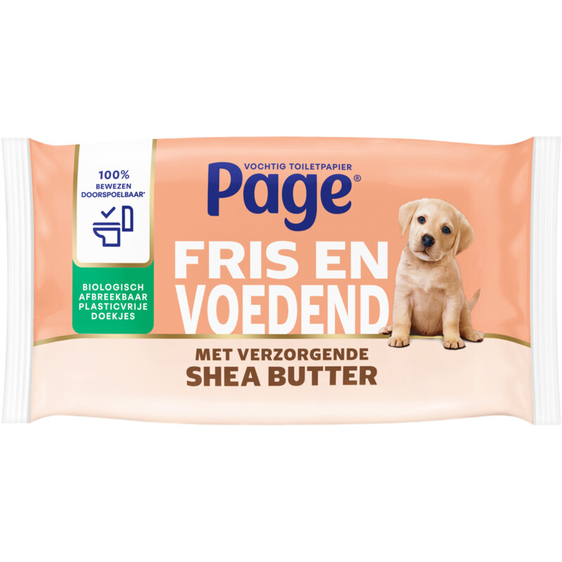 Een afbeelding van Page Shea butter vochtig toiletpapier