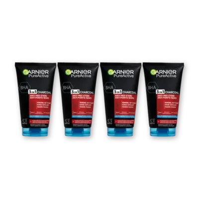 pdp-image-Garnier 3in1 charcoal reiniger, scrub & mask 4pk