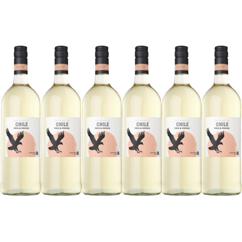 Een afbeelding van AH Fris & droge Chileense wijn wit 6-pack
