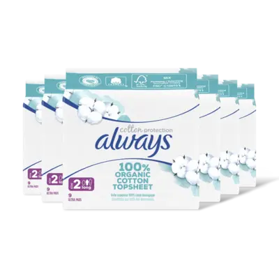 pdp-image-Always Organic cotton long maandverband 6-pack