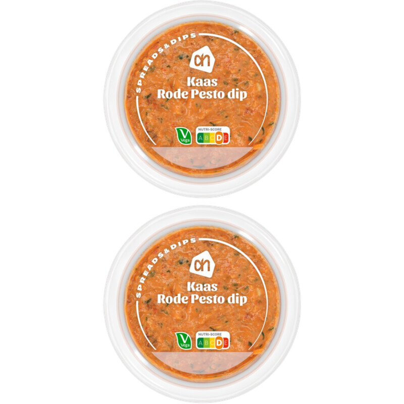 Een afbeelding van AH Kaas rode pesto dip 2-pack