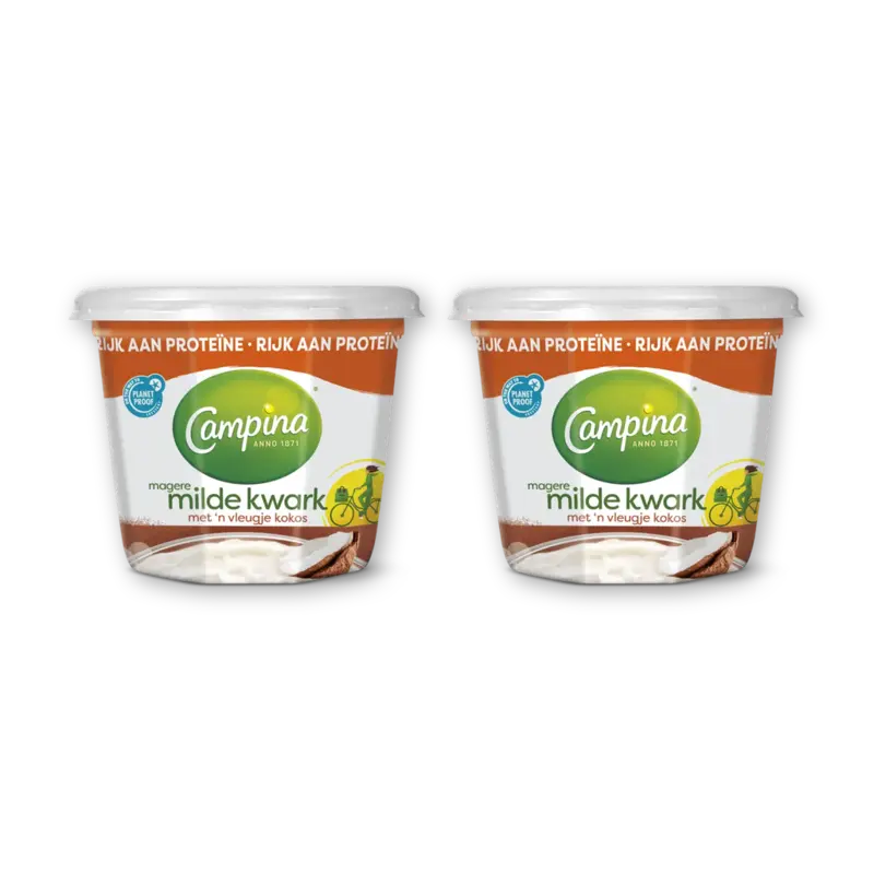 Magere milde kwark kokos 2-pack