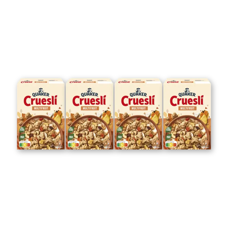 Quaker Cruesli multifruit 4-pack