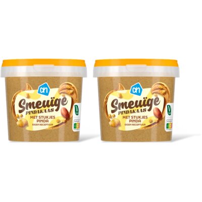 pdp-image-AH Smeuige pindakaas met stukjes pinda 2-pk