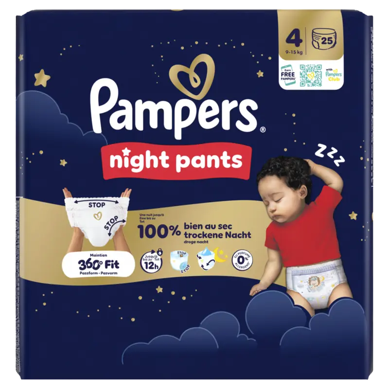 Night Pants Maat 4, 25 Luierbroekjes
