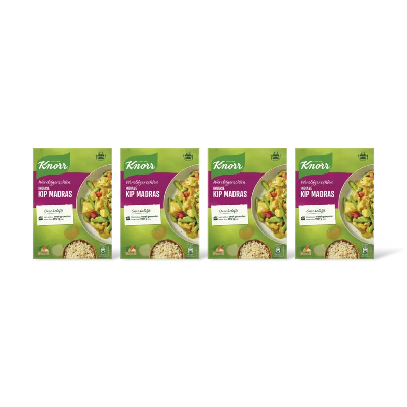 Knorr Indiase kip madras 4-pack