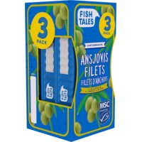 Een afbeelding van Fish Tales Ansjovisfilets in olijfolie 3-pack