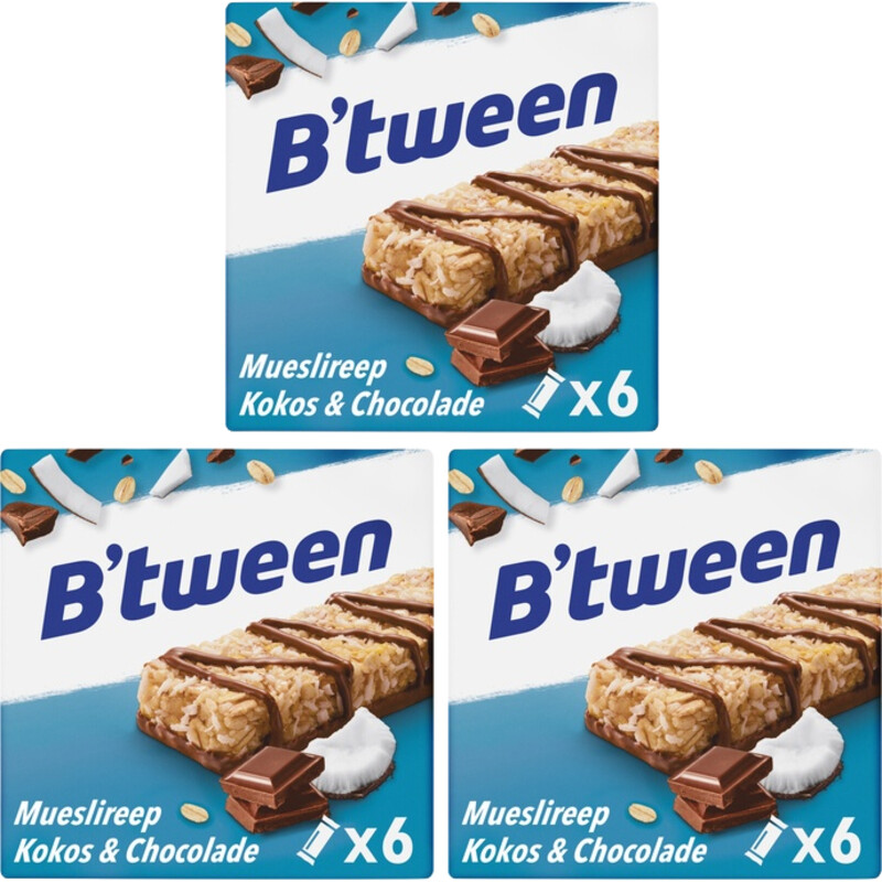 Een afbeelding van Hero mueslireep kokos & chocolade 3-pack