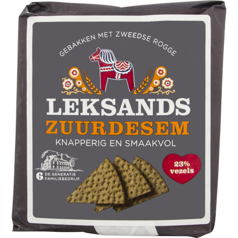 Een afbeelding van Leksands Zweeds Rogge Knackebrod Punt zuurdesem