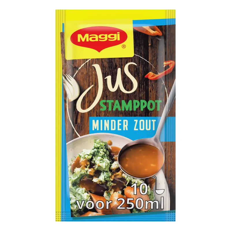 Maggi Jus stamppot minder zout