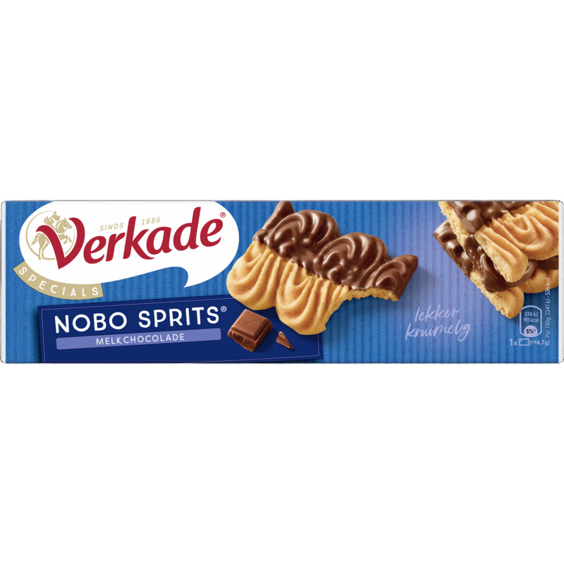 Een afbeelding van Verkade Nobo sprits melkchocolade
