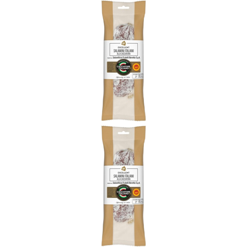 Een afbeelding van AH Excellent Salami Italiani alla cacciatora 2-pack