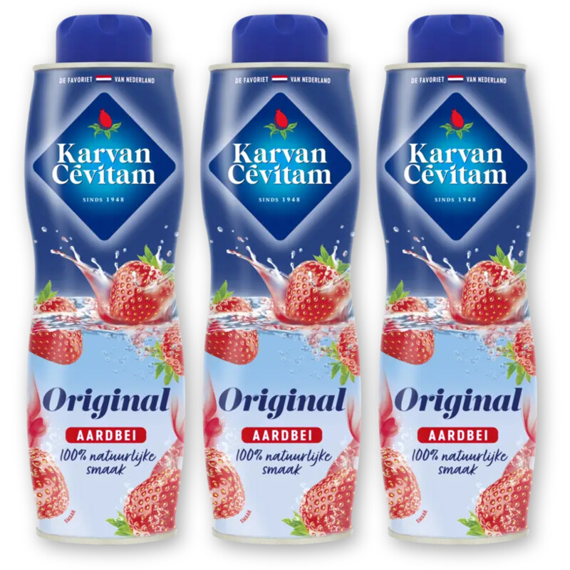 Karvan Cévitam Original aardbei siroop 3-pack