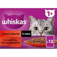 Whiskas 1+ Classic selectie in saus
