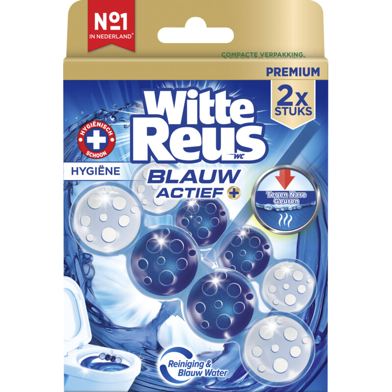 Een afbeelding van Witte Reus Toiletblok blauw actief hygiene