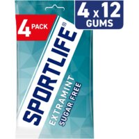 Sportlife Extramint sugar free gums 4-pack